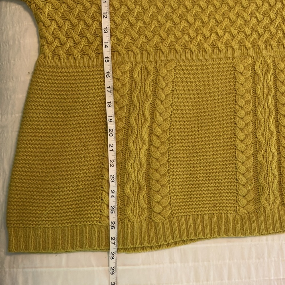 Boden Yellow Cable Knit Turtleneck Swing Sweater - Picture 8 of 9